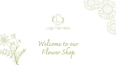 Minimalist Flower Shop Facebook event cover Image Preview