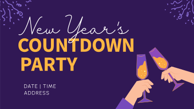New Year's Toast to Countdown Facebook event cover Image Preview