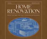 Modern Nostalgia Home Renovation Facebook Post Design