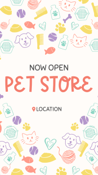 Pet Store Now Open Facebook story Image Preview
