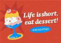 Retro Dessert Day  Postcard Image Preview