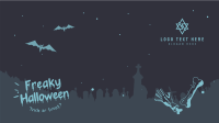 Freaky Halloween Zoom Background Design