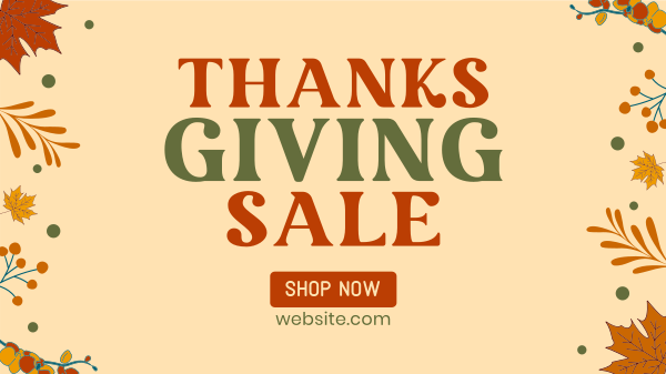 Warm Thanksgiving Facebook Event Cover Design Image Preview