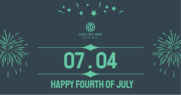 Celebrate Fourth of July Facebook Ad Design Image Preview