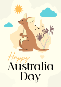 Kangaroo Australia Day Flyer Design