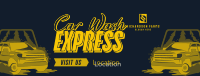 Vintage Auto Car Wash Facebook Cover Image Preview