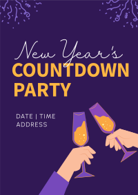 Cheers To New Year Countdown Poster Image Preview