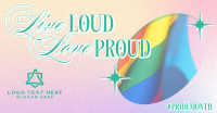 Retro Pride Month Facebook ad Image Preview