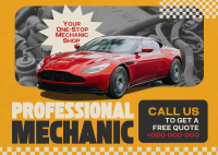 Modern Professional Mechanic Postcard Design