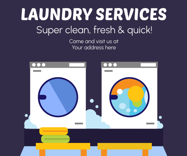 Laundry Services Facebook Post Design Image Preview