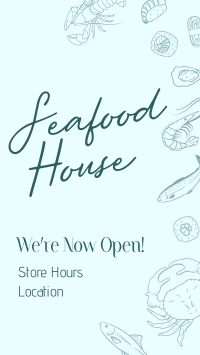 Seafood Minimalist Script Facebook Story Design