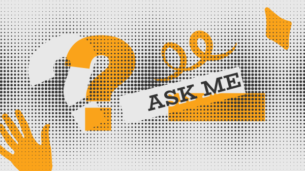 Ask Me Anything Zoom Background Design