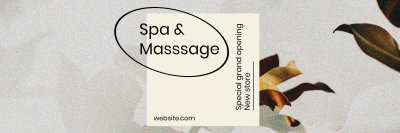 Spa & Massage Opening Twitter header (cover) Image Preview
