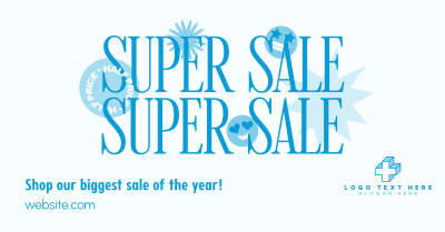 Funky Smiley Super Sale Facebook ad Image Preview