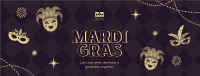 Mardi Gras Masquerade Facebook Cover Design