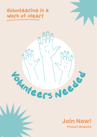 Volunteer Hands Flyer Design
