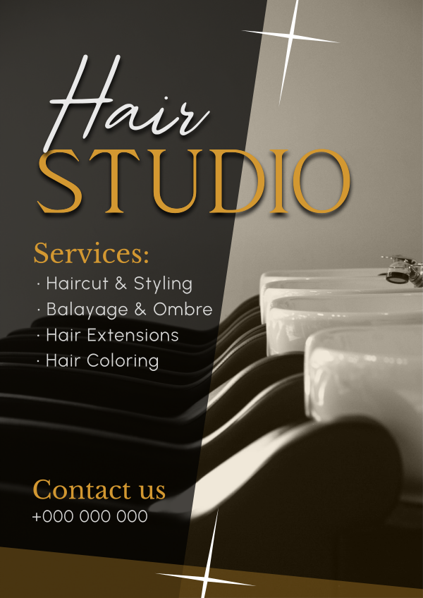 Elegant Hair Salon Flyer Design