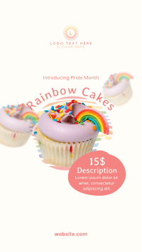 Pride Rainbow Cupcake Instagram story Image Preview