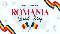 Romanian Great Day Facebook Event Cover Design