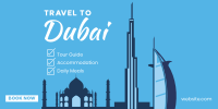 Dubai Travel Package Twitter Post Design