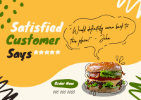 Customer Feedback Food Postcard Image Preview