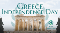 Contemporary Greece Independence Day Facebook Event Cover Design