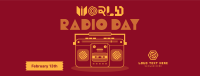 Radio Day Retro Facebook Cover Design