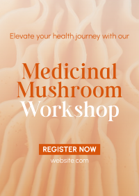 Minimal Medicinal Mushroom Workshop Flyer Image Preview