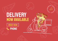 Pizza Delivery Postcard Image Preview