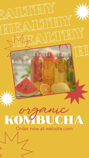 Healthy Kombucha Instagram story Image Preview