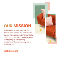Our Mission Furniture Instagram Post Design