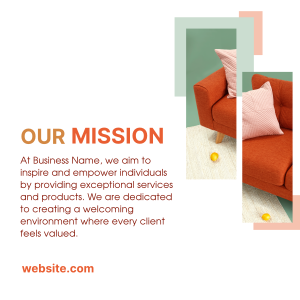 Our Mission Furniture Instagram post Image Preview