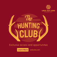 The Hunting Club Instagram Post Design
