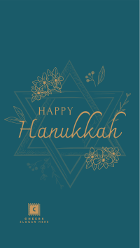Hanukkah Star Greeting Facebook Story Design