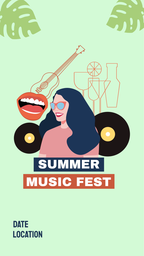 Summer Music Festival Facebook Story Design Image Preview