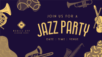 Groovy Jazz Party Facebook event cover Image Preview