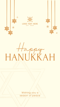 Simple Hanukkah Greeting Instagram story Image Preview