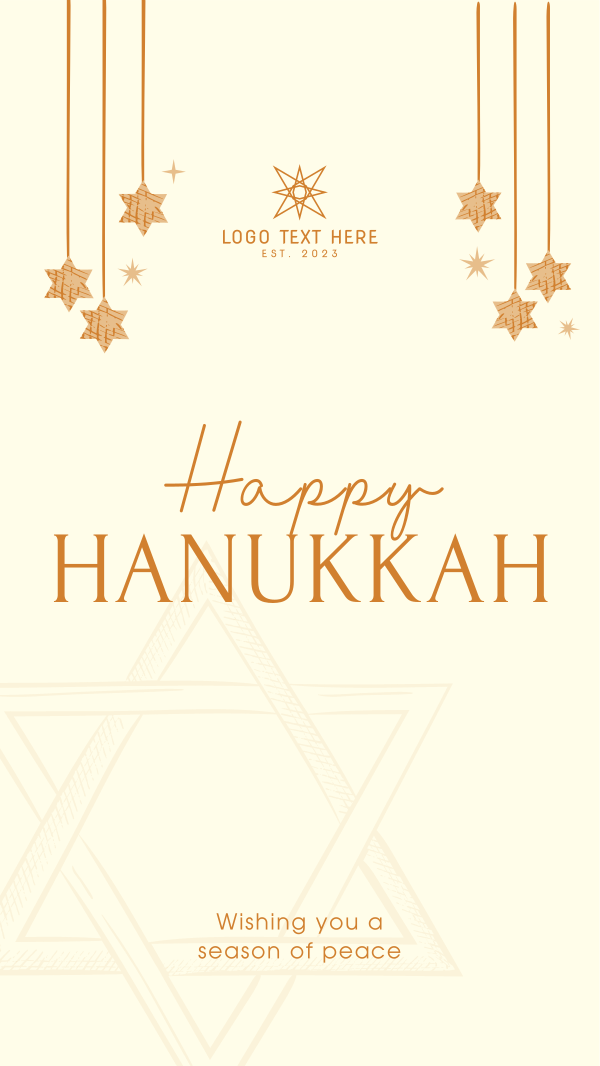 Simple Hanukkah Greeting Instagram Story Design Image Preview