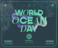 Y2K Ocean Day Facebook Post Design