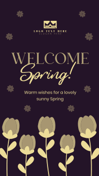 Welcome Spring Greeting YouTube Short Design