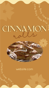 Tasty Cinnamon Rolls Facebook Story Design