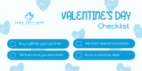 Valentine's Checklist Twitter Post Design