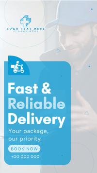 Reliable Courier Delivery Facebook Story Design