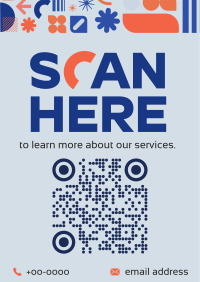 Modern Corporate Scan Here Poster Design