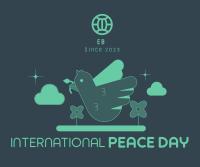 Retro Peace Day Facebook Post Image Preview