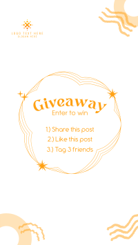 Abstract Giveaway Rules Facebook Story Design