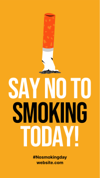 No To Smoking Today Instagram Story Design