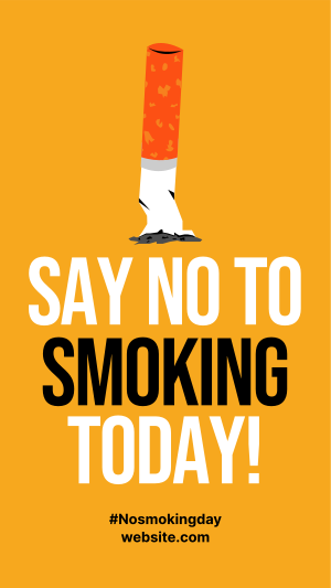 No To Smoking Today Instagram story Image Preview