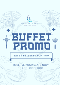 Elegant Oriental Buffet Promo Poster Preview