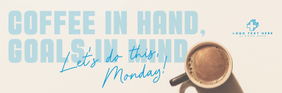 Coffee Motivation Quote Twitter Header Image Preview